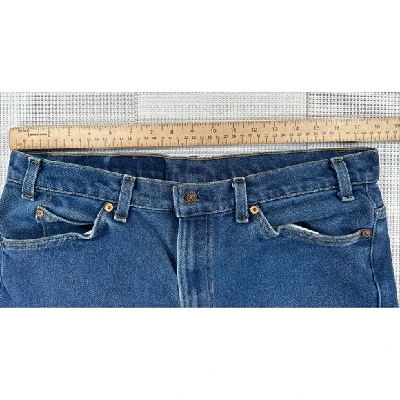 Vintage Levis 517 Men's Bootcut Jeans 38x32 (Actual 36x30) USA Cotton Polyester - Picture 3 of 11